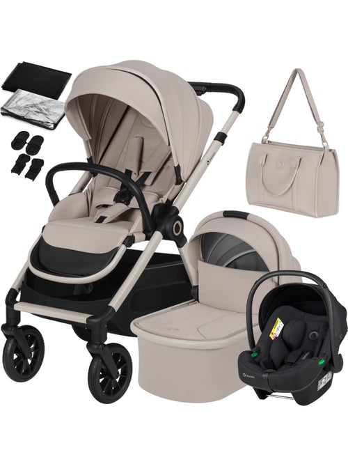 Carrinho 3em1 LIONELO Layla - Trio com Alcofa, Ovetto e Acessórios - Até 22 kg - Kiabi Carrinho 3em1 LIONELO Layla - Trio com Alcofa, Ovetto e Acessórios - Até 22 kg - Kiabi