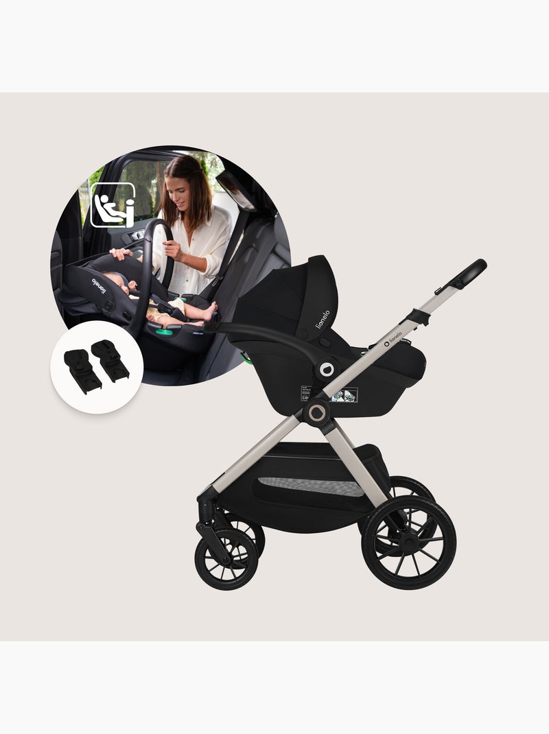 Carrinho 3em1 LIONELO Layla - Trio com Alcofa, Ovetto e Acessórios - Até 22 kg Bege - Kiabi