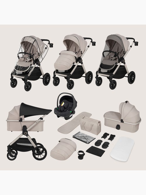 Carrinho 3em1 LIONELO Layla - Trio com Alcofa, Ovetto e Acessórios - Até 22 kg - Kiabi Carrinho 3em1 LIONELO Layla - Trio com Alcofa, Ovetto e Acessórios - Até 22 kg - Kiabi