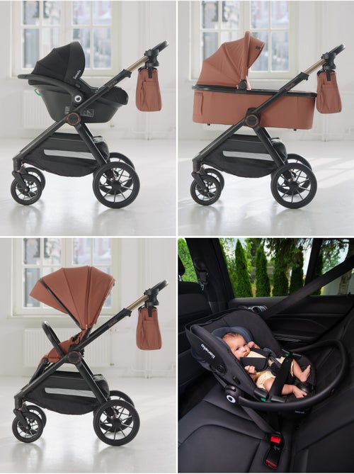 Carrinho 3em1 LIONELO Layla - Trio com Alcofa, Ovetto e Acessórios - Até 22 kg - Kiabi Carrinho 3em1 LIONELO Layla - Trio com Alcofa, Ovetto e Acessórios - Até 22 kg - Kiabi