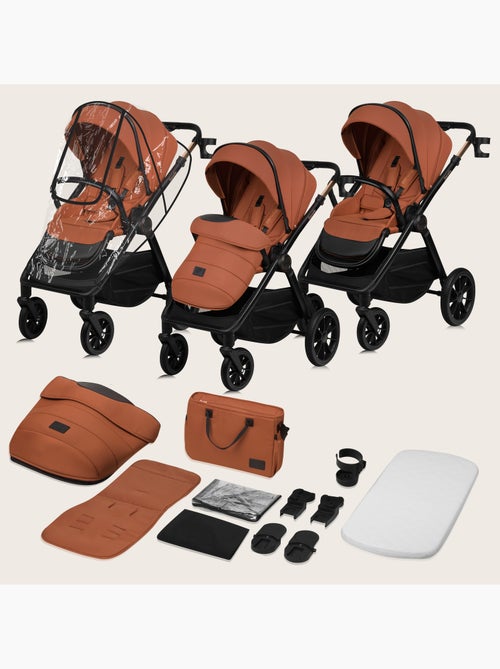 Carrinho 3em1 LIONELO Layla - Trio com Alcofa, Ovetto e Acessórios - Até 22 kg - Kiabi Carrinho 3em1 LIONELO Layla - Trio com Alcofa, Ovetto e Acessórios - Até 22 kg - Kiabi