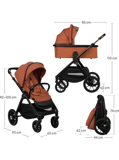 Carrinho 3em1 LIONELO Layla - Trio com Alcofa, Ovetto e Acessórios - Até 22 kg - Kiabi Carrinho 3em1 LIONELO Layla - Trio com Alcofa, Ovetto e Acessórios - Até 22 kg - Kiabi