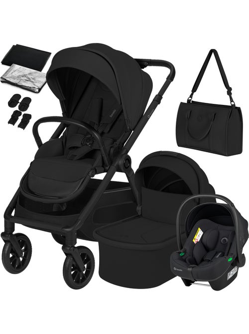 Carrinho 3em1 LIONELO Layla - Trio com Alcofa, Ovetto e Acessórios - Até 22 kg - Kiabi Carrinho 3em1 LIONELO Layla - Trio com Alcofa, Ovetto e Acessórios - Até 22 kg - Kiabi