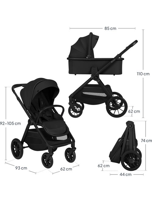 Carrinho 3em1 LIONELO Layla - Trio com Alcofa, Ovetto e Acessórios - Até 22 kg - Kiabi Carrinho 3em1 LIONELO Layla - Trio com Alcofa, Ovetto e Acessórios - Até 22 kg - Kiabi