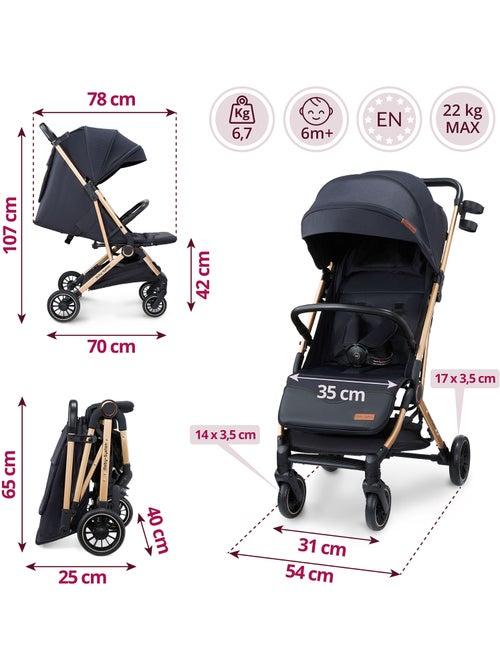 Carrinho compacto lena gold pro para crianças dos 6 aos 48 meses - Kiabi Carrinho compacto lena gold pro para crianças dos 6 aos 48 meses - Kiabi