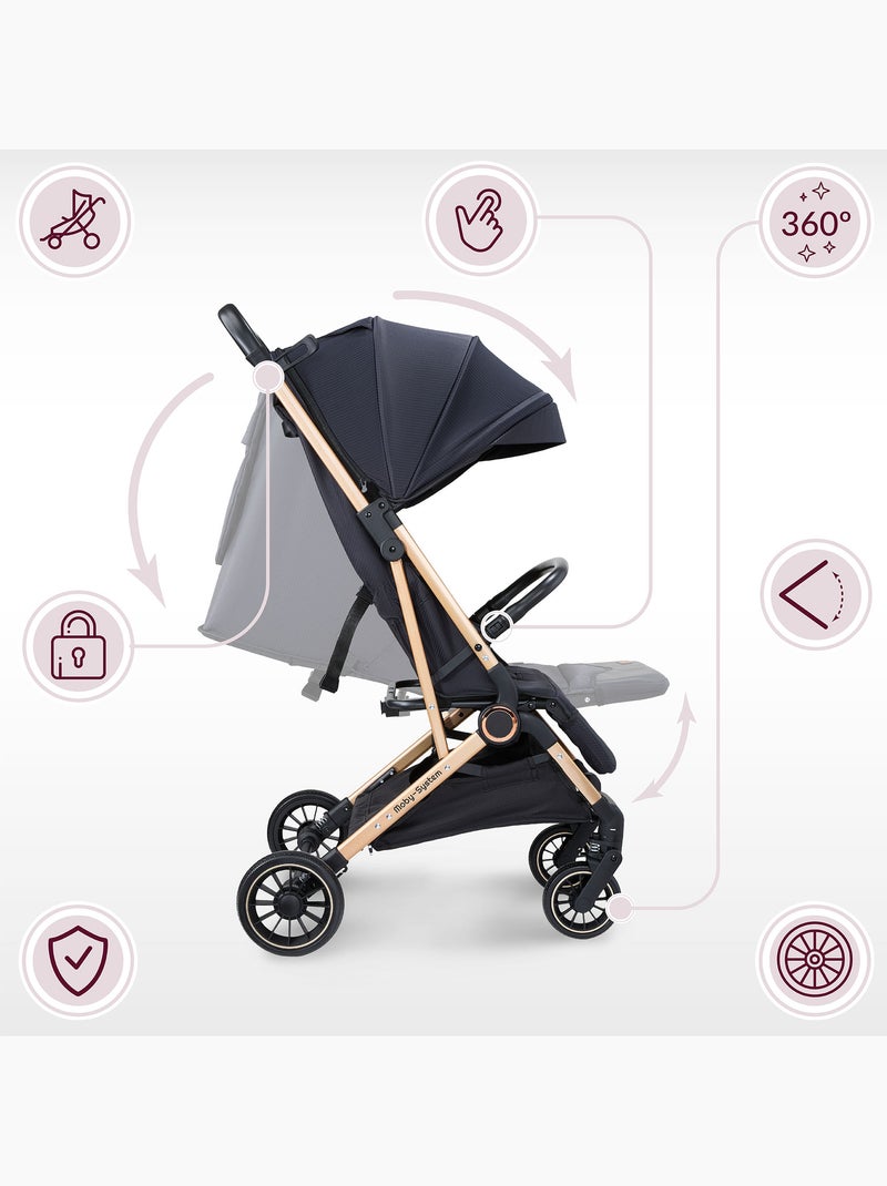 Carrinho compacto lena gold pro para crianças dos 6 aos 48 meses Ouro - Kiabi