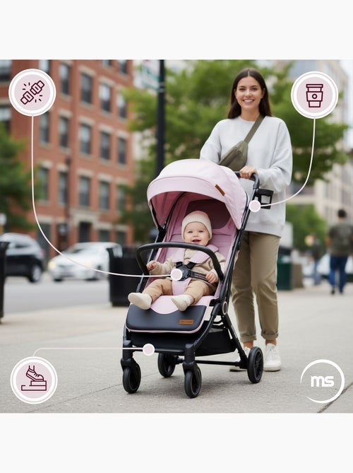 Carrinho compacto lena pink pro para crianças dos 6 aos 48 meses - Kiabi Carrinho compacto lena pink pro para crianças dos 6 aos 48 meses - Kiabi