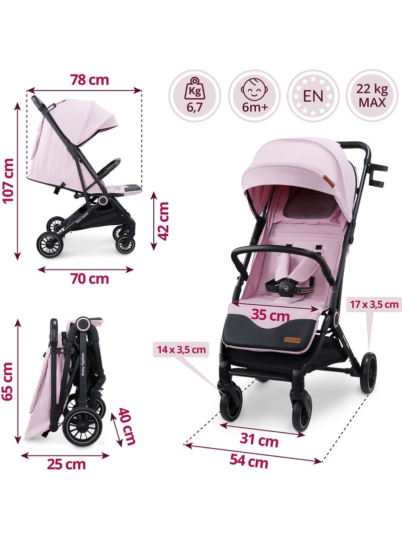 Carrinho compacto lena pink pro para crianças dos 6 aos 48 meses Rosa - Kiabi