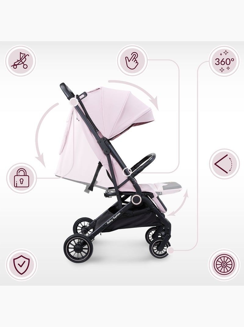 Carrinho compacto lena pink pro para crianças dos 6 aos 48 meses Rosa - Kiabi