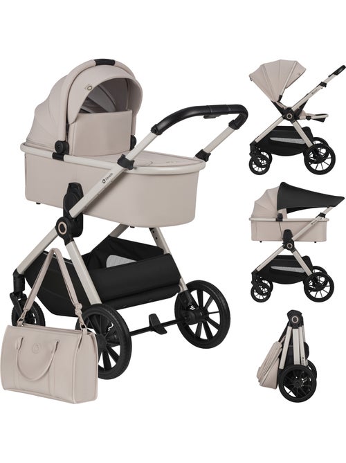 Carrinho de bebé 2 em 1 LIONELO Layla - Conjunto de carrinho, alcofa e acessórios - Até 22 kg - Kiabi Carrinho de bebé 2 em 1 LIONELO Layla - Conjunto de carrinho, alcofa e acessórios - Até 22 kg - Kiabi