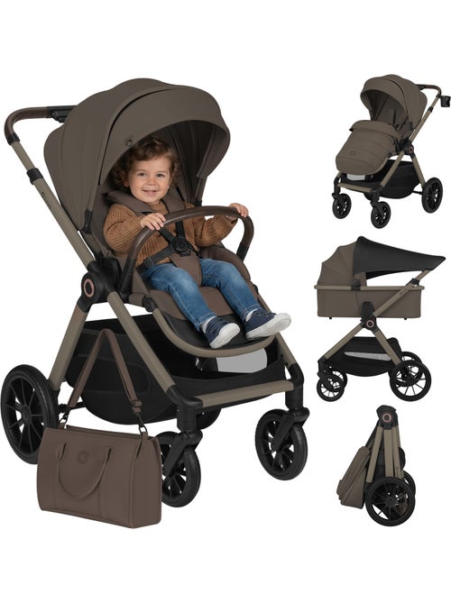 Carrinho de bebé 2 em 1 LIONELO Layla - Conjunto de carrinho, alcofa e acessórios - Até 22 kg - Kiabi Carrinho de bebé 2 em 1 LIONELO Layla - Conjunto de carrinho, alcofa e acessórios - Até 22 kg - Kiabi