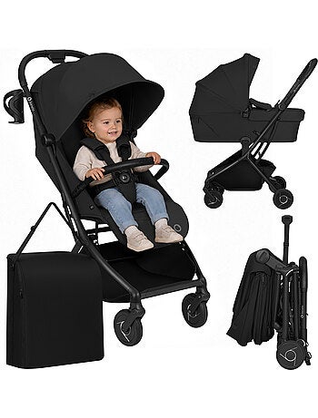 Carrinho de bebé 2 em 1 LIONELO Sia - Ultraleve - Conjunto compacto - Capota - Capa de chuva