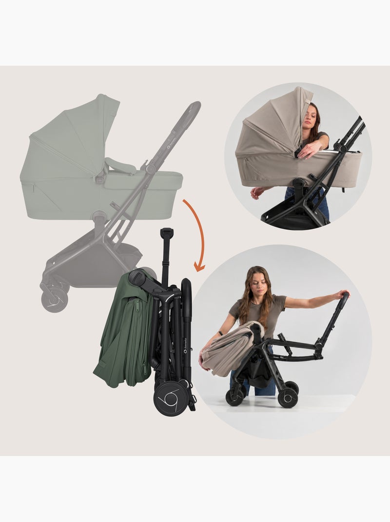Carrinho de bebé 2 em 1 LIONELO Sia - Ultraleve - Conjunto compacto - Capota - Capa de chuva Verde - Kiabi