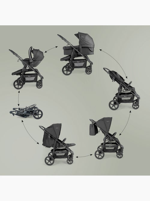 Carrinho de bebé 3 em 1 com cadeira auto, alcofa e assento desportivo Evolution – babyGO - Kiabi Carrinho de bebé 3 em 1 com cadeira auto, alcofa e assento desportivo Evolution – babyGO - Kiabi