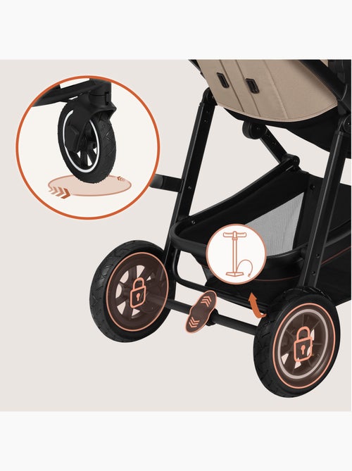 Carrinho de bebé 3em1 LIONELO Amber - 0-22 kg - Conjunto carrinho, alcofa, ovo, mala e acessórios - Kiabi