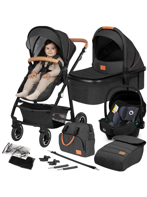 Carrinho de bebé 3em1 LIONELO Amber - 0-22 kg - Conjunto carrinho, alcofa, ovo, mala e acessórios - Kiabi