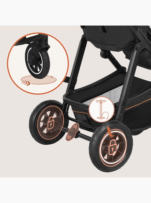 Carrinho de bebé 3em1 LIONELO Amber - 0-22 kg - Conjunto carrinho, alcofa, ovo, mala e acessórios - Kiabi