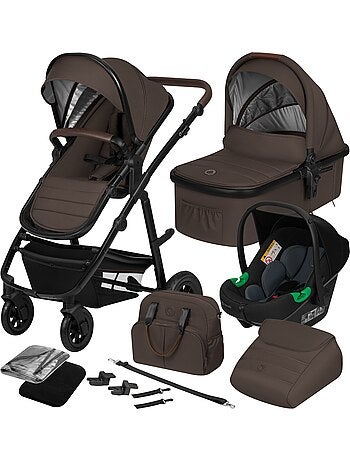 Carrinho de bebé 3em1 LIONELO Amber - 0-22 kg - Conjunto carrinho, alcofa, ovo, mala e acessórios