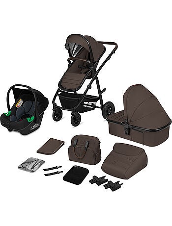 Carrinho de bebé 3em1 LIONELO Amber - 0-22 kg - Conjunto carrinho, alcofa, ovo, mala e acessórios