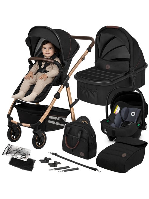 Carrinho de bebé 3em1 LIONELO Amber - 0-22 kg - Conjunto carrinho, alcofa, ovo, mala e acessórios - Kiabi