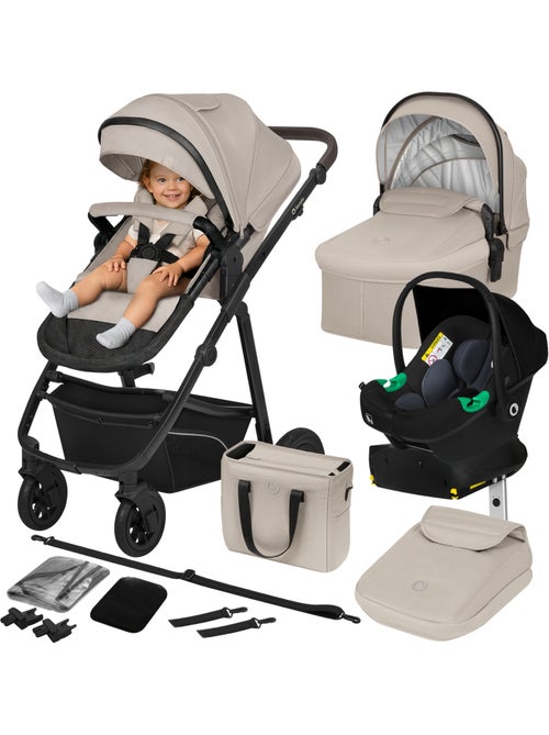 Carrinho de bebé 4 em 1 LIONELO Bianka - Carrinho de bebé + Alcofa + Cadeira auto + Base ISOFIX - Kiabi Carrinho de bebé 4 em 1 LIONELO Bianka - Carrinho de bebé + Alcofa + Cadeira auto + Base ISOFIX - Kiabi