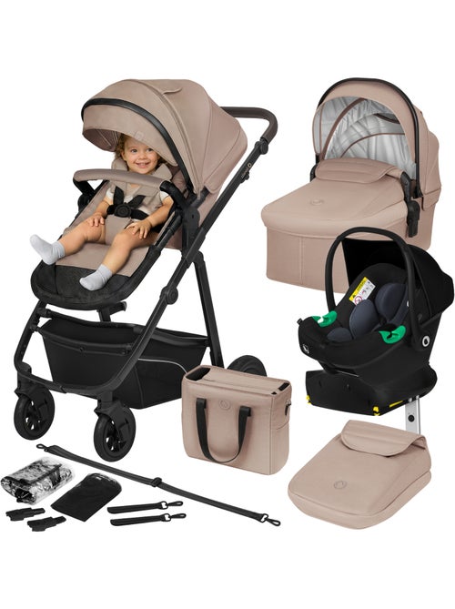 Carrinho de bebé 4 em 1 LIONELO Bianka - Carrinho de bebé + Alcofa + Cadeira auto + Base ISOFIX - Kiabi Carrinho de bebé 4 em 1 LIONELO Bianka - Carrinho de bebé + Alcofa + Cadeira auto + Base ISOFIX - Kiabi
