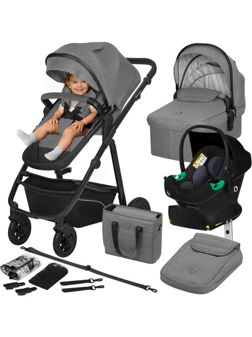 Carrinho de bebé 4 em 1 LIONELO Bianka - Carrinho de bebé + Alcofa + Cadeira auto + Base ISOFIX - Kiabi Carrinho de bebé 4 em 1 LIONELO Bianka - Carrinho de bebé + Alcofa + Cadeira auto + Base ISOFIX - Kiabi