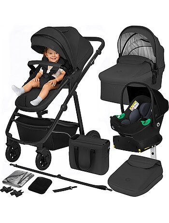 Carrinho de bebé 4 em 1 LIONELO Bianka - Carrinho de bebé + Alcofa + Cadeira auto + Base ISOFIX