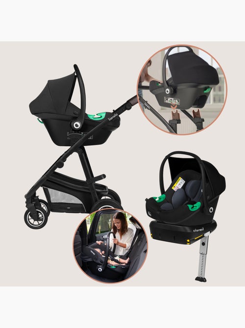 Carrinho de bebé 4 em 1 LIONELO Bianka - Carrinho de bebé + Alcofa + Cadeira auto + Base ISOFIX - Kiabi Carrinho de bebé 4 em 1 LIONELO Bianka - Carrinho de bebé + Alcofa + Cadeira auto + Base ISOFIX - Kiabi