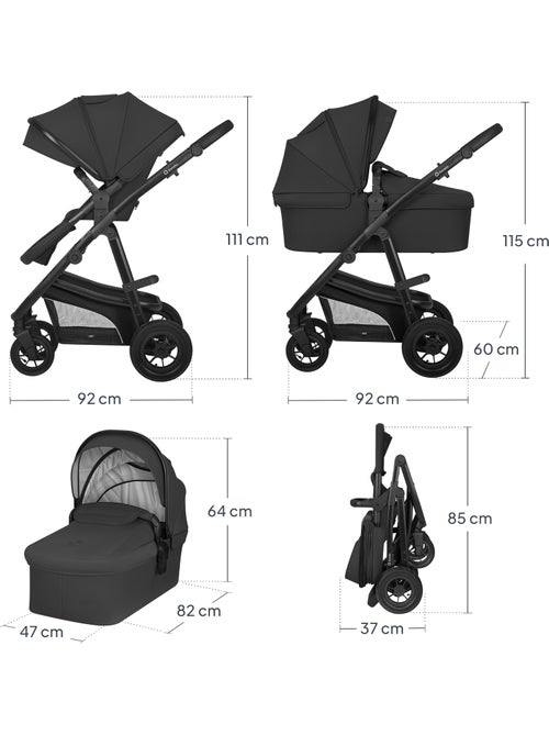 Carrinho de bebé 4 em 1 LIONELO Bianka - Carrinho de bebé + Alcofa + Cadeira auto + Base ISOFIX - Kiabi Carrinho de bebé 4 em 1 LIONELO Bianka - Carrinho de bebé + Alcofa + Cadeira auto + Base ISOFIX - Kiabi