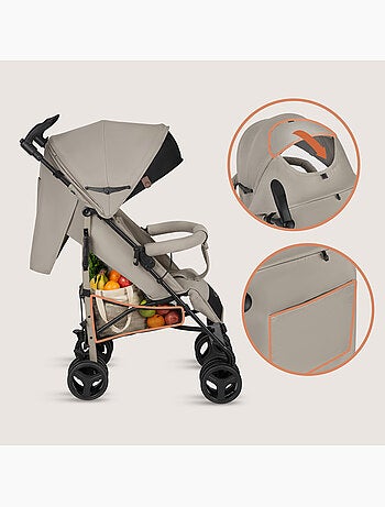 Carrinho de Bebé Bengala Compacto LIONELO Irma - 6-36 Meses - Com Mosquiteiro - Leve