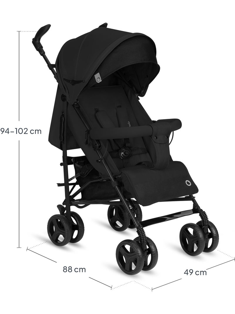 Carrinho de Bebé Bengala Compacto LIONELO Irma - 6-36 Meses - Com Mosquiteiro - Leve Preto Preto - Kiabi