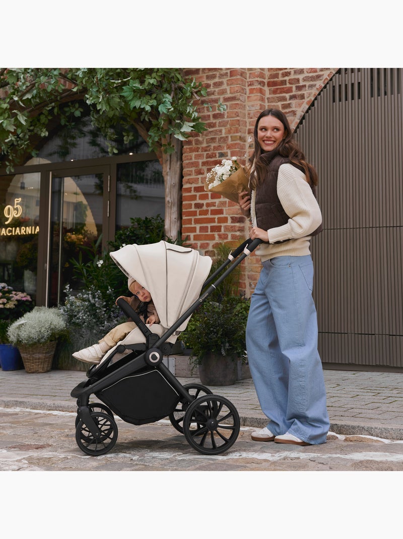 Carrinho de bebé combinado 2-em-1 LIONELO Mika Plus – Conjunto com carrinho e alcofa – Acessórios Bege - Kiabi