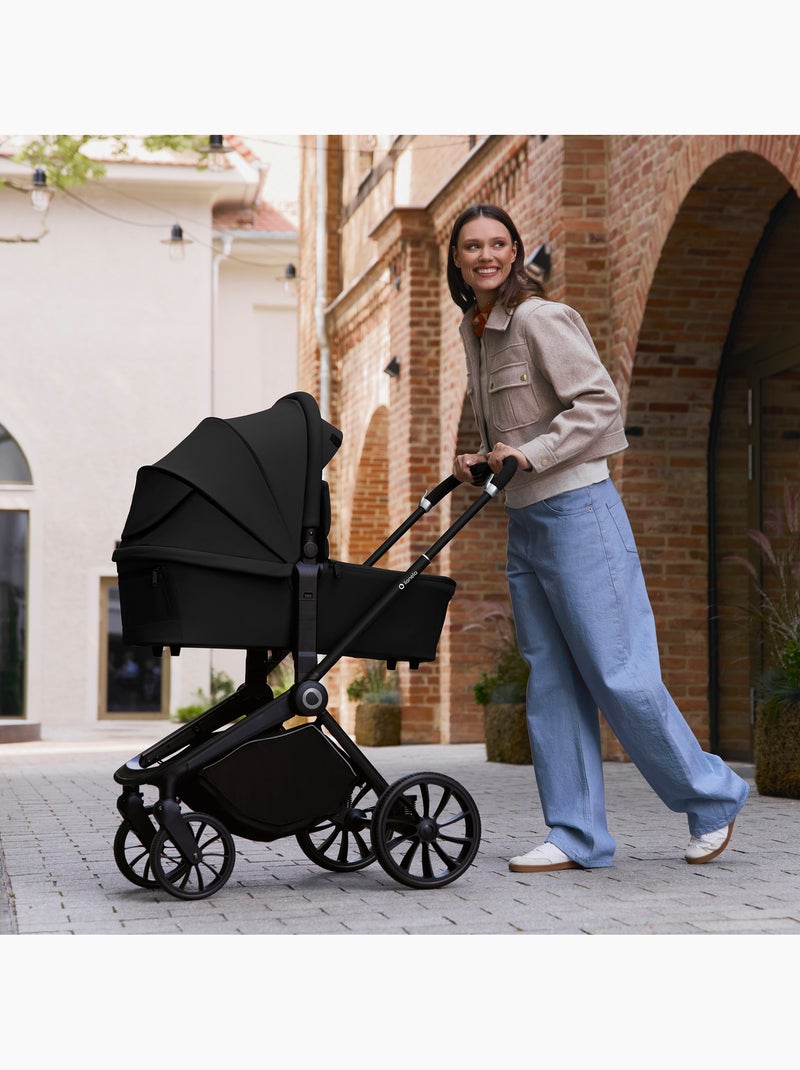 Carrinho de bebé combinado 2-em-1 LIONELO Mika Plus – Conjunto com carrinho e alcofa – Acessórios Preto - Kiabi