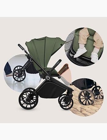 Carrinho de bebé combinado 2-em-1 LIONELO Mika Plus – Conjunto com carrinho e alcofa – Acessórios