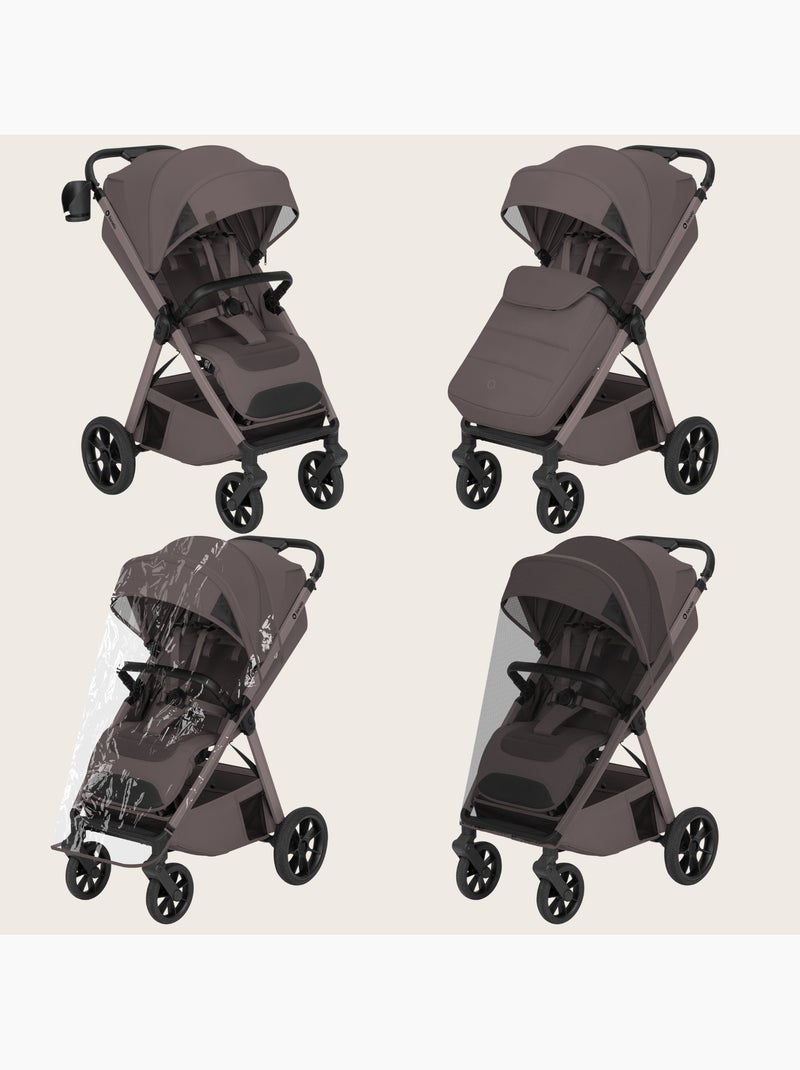 Carrinho de bebé compacto lionelo bett- leve & dobrável - leve & dobrável - até 22 kg Bege escuro - Kiabi