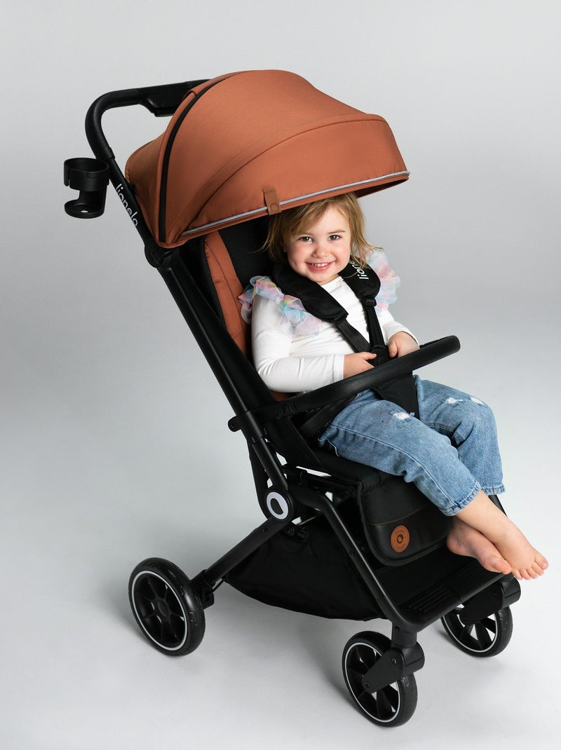 Carrinho de bebé compacto LIONELO Cloe - Leve & dobrável - Leve & dobrável - Até 22 kg Preto Laranja Preto - Kiabi