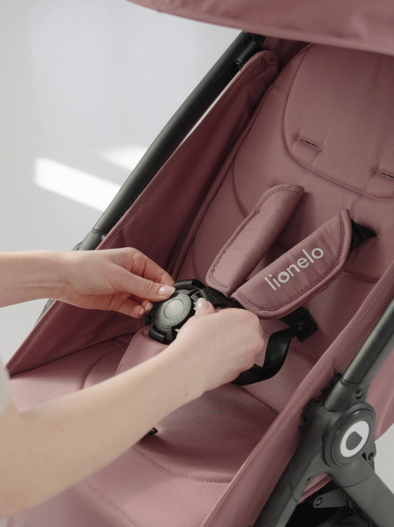 Carrinho de bebé compacto LIONELO Ingrid – Amortecimento – Até 22 kg – Leve e dobrável Rosa - Kiabi