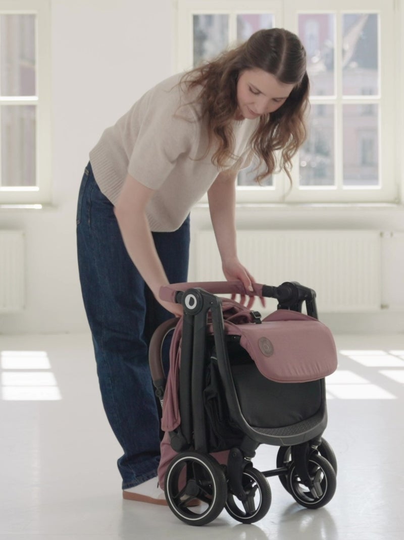 Carrinho de bebé compacto LIONELO Ingrid – Amortecimento – Até 22 kg – Leve e dobrável Rosa - Kiabi