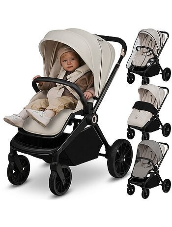 Carrinho de bebé compacto LIONELO Mika Plus – Até 22 kg – Leve e dobrável – Acessórios