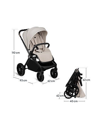 Carrinho de bebé compacto LIONELO Mika Plus – Até 22 kg – Leve e dobrável – Acessórios