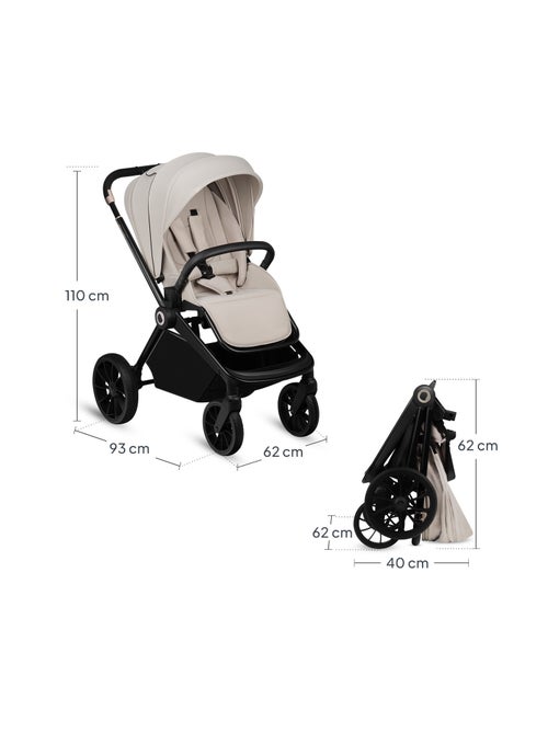 Carrinho de bebé compacto LIONELO Mika Plus – Até 22 kg – Leve e dobrável – Acessórios - Kiabi Carrinho de bebé compacto LIONELO Mika Plus – Até 22 kg – Leve e dobrável – Acessórios - Kiabi