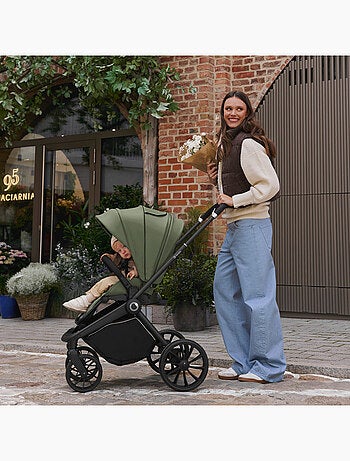 Carrinho de bebé compacto LIONELO Mika Plus – Até 22 kg – Leve e dobrável – Acessórios