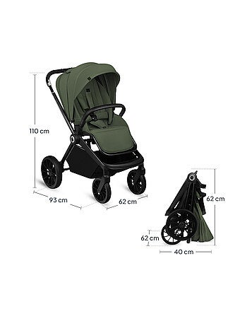 Carrinho de bebé compacto LIONELO Mika Plus – Até 22 kg – Leve e dobrável – Acessórios