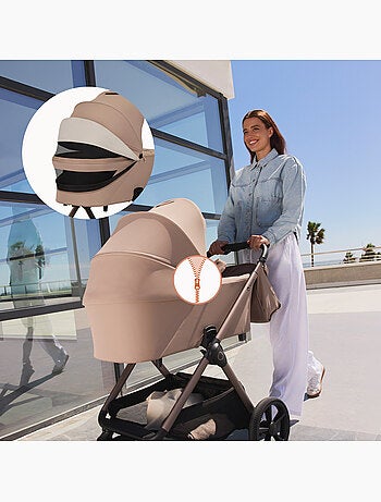 Carrinho de bebé Duo LIONELO Carmine - Até 22 kg - Conjunto com carrinho, alcofa e acessórios