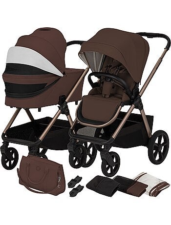 Carrinho de bebé Duo LIONELO Carmine - Até 22 kg - Conjunto com carrinho, alcofa e acessórios