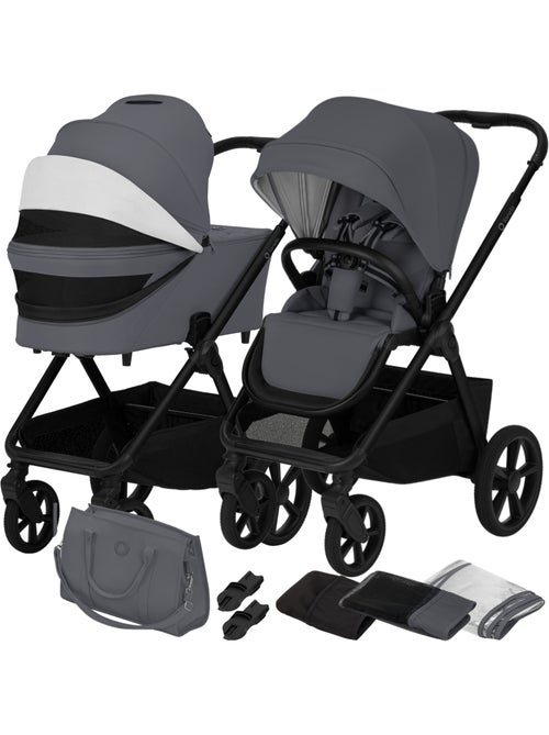 Carrinho de bebé Duo LIONELO Carmine - Até 22 kg - Conjunto com carrinho, alcofa e acessórios - Kiabi Carrinho de bebé Duo LIONELO Carmine - Até 22 kg - Conjunto com carrinho, alcofa e acessórios - Kiabi