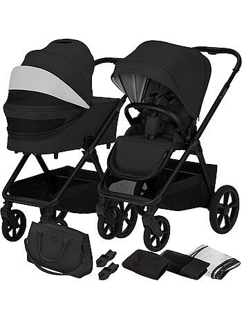 Carrinho de bebé Duo LIONELO Carmine - Até 22 kg - Conjunto com carrinho, alcofa e acessórios