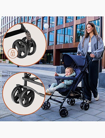 Carrinho de Bebé Ligeiro LIONELO Elia - Compacto - Dobrável - Mosquiteiro - 6-36 Meses