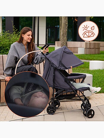 Carrinho de Bebé Ligeiro LIONELO Elia - Compacto - Dobrável - Mosquiteiro - 6-36 Meses